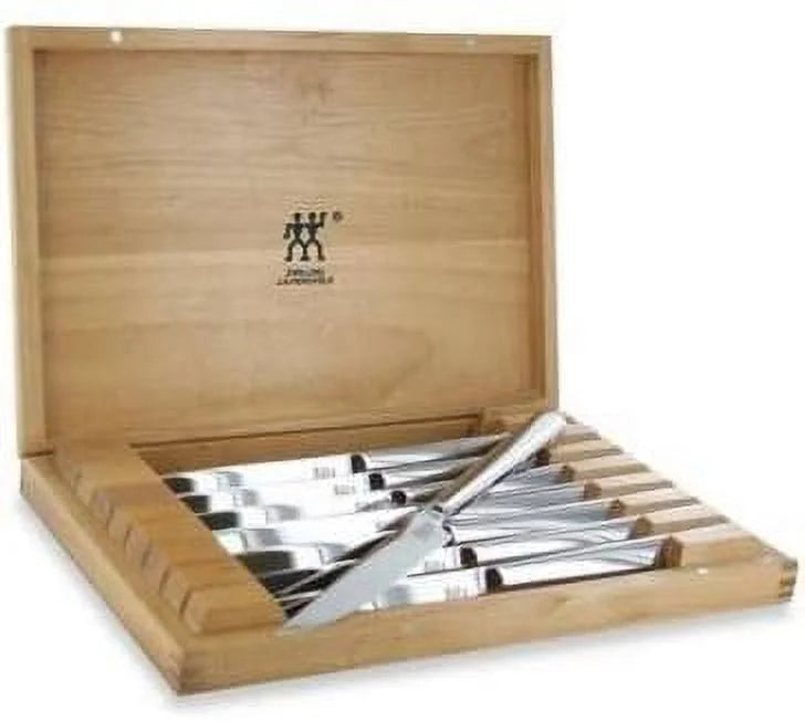 Stainless Steel Steak Knife Set with Wood Box R11869