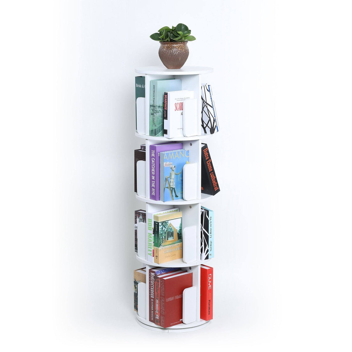 Dark Walnut Rotating Bookshelf N710836
