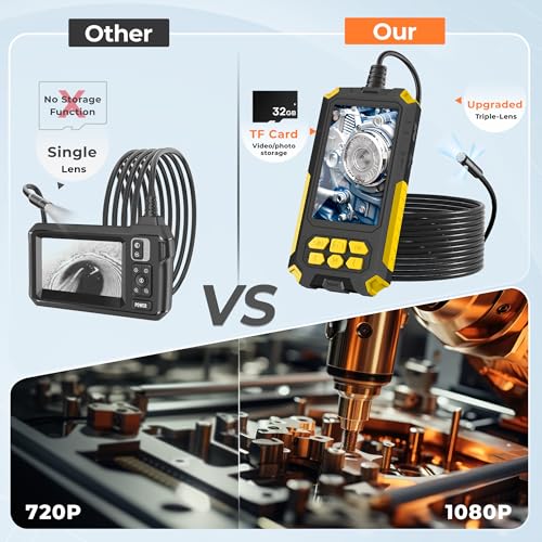 Endoscope Camera with Light, 32.8FT Industrial Borescope with 32GB Card N9793