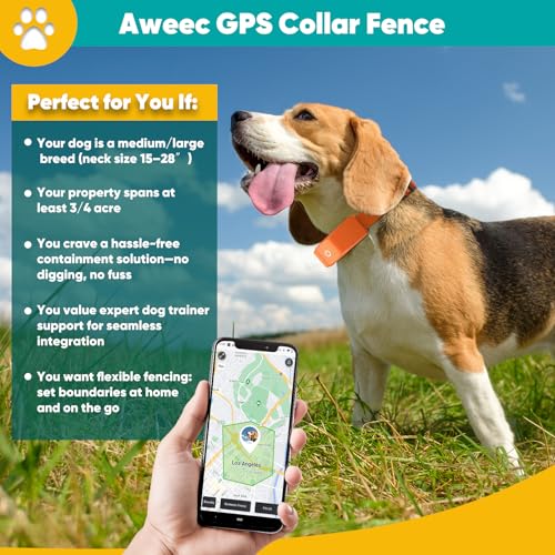 Electric Dog Fence with Training Collar, Rechargeable Waterproof Collar S860
