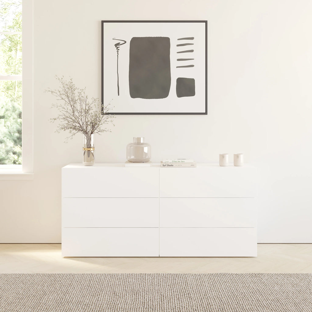 White 6 Drawer Dresser X68633