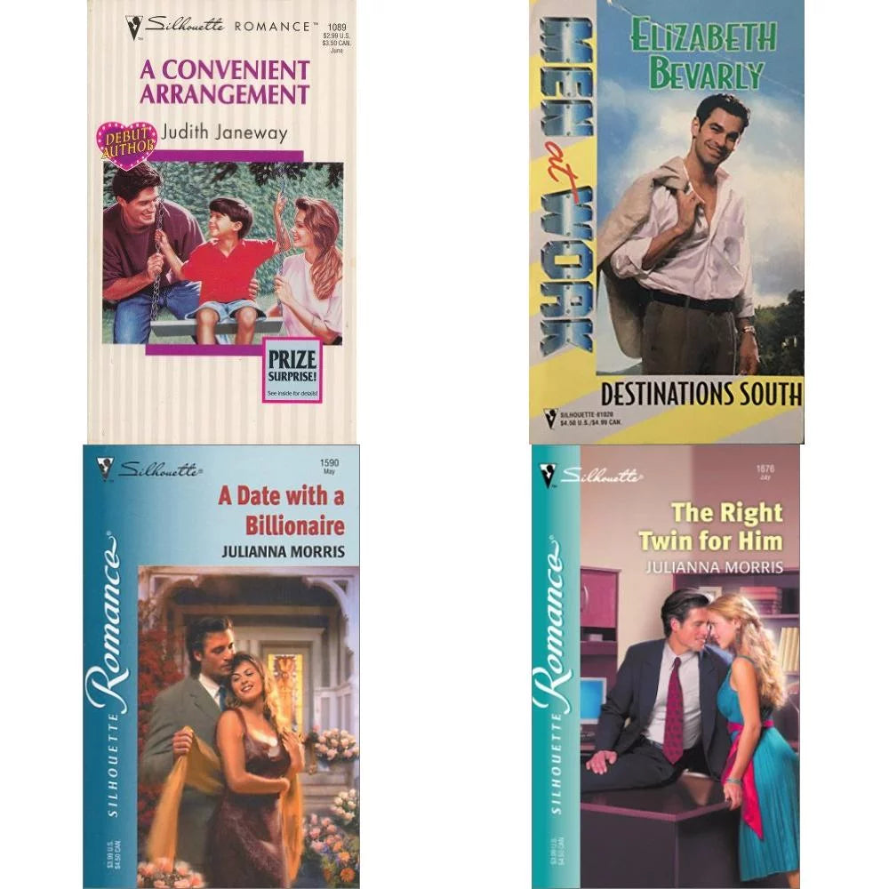 Assorted Silhouette Romance Paperback Book Bundle 4 Pack H3383