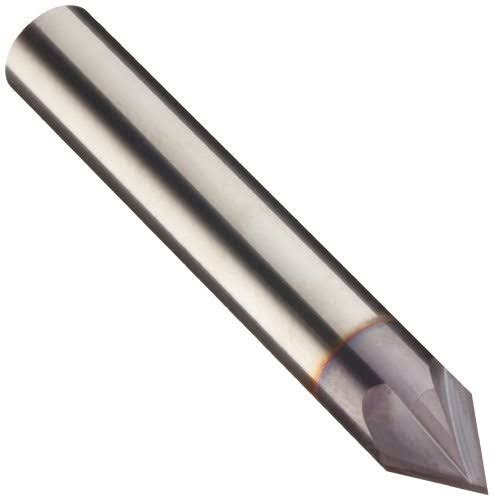 Carbide Chamfering Mill, TiAlN Coated, 4 Flutes, 60 Degree, 5/8x22 Cut, 3/4x22 S397