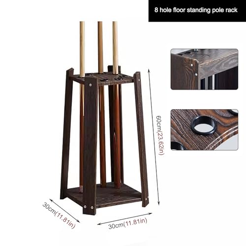 Freestanding Billiard Cue Rack Holds 8 Pool Cues Floor Stand U1363