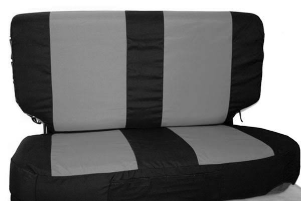 Black/Gray Polycanvas Seat Cover for Jeep Wrangler W7116