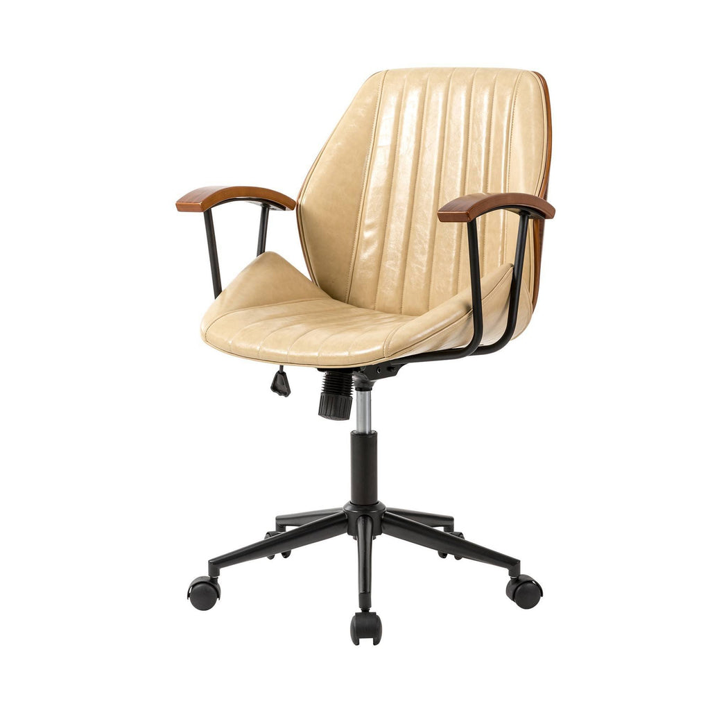Cream Adjustable Swivel Desk Chair X265