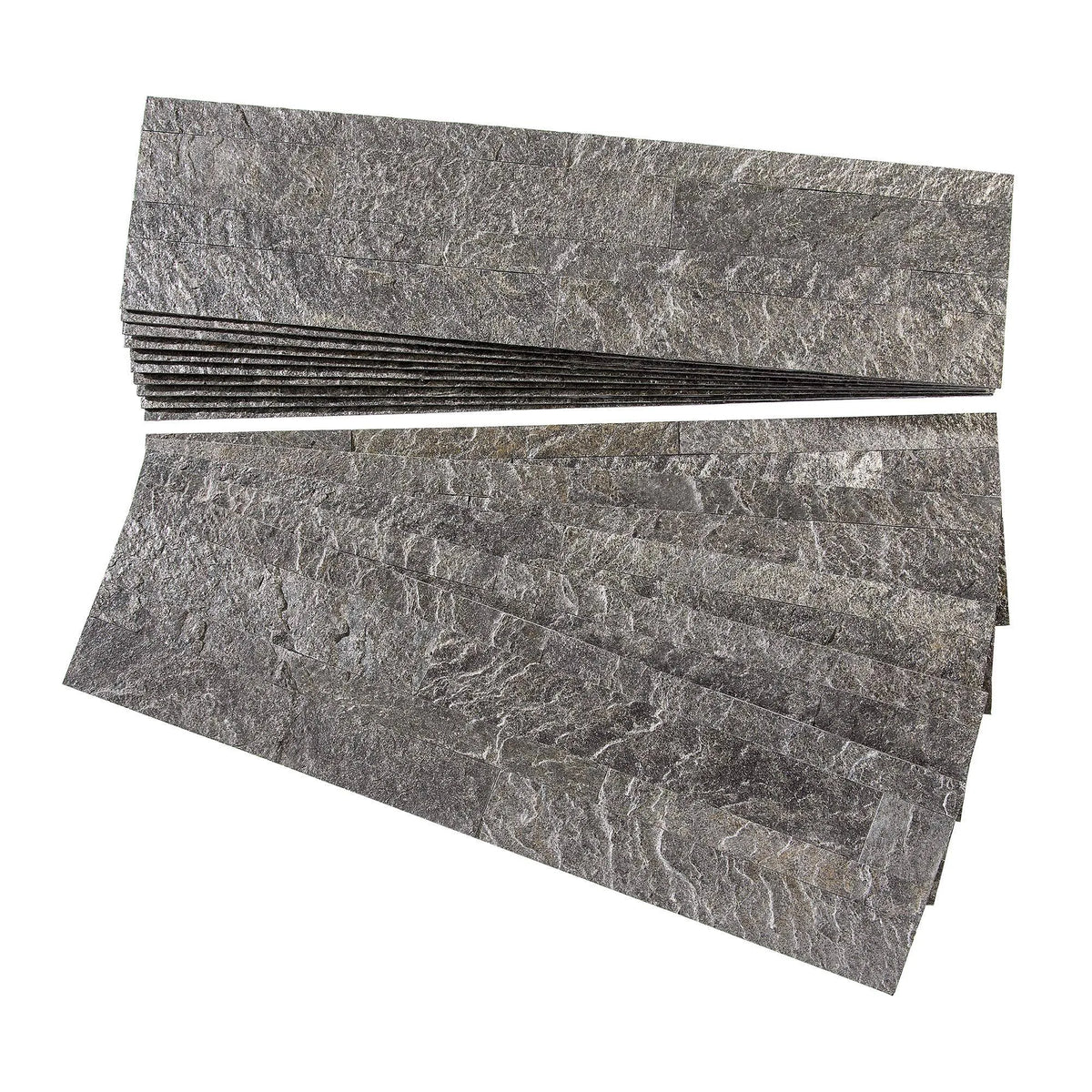 Peel and Stick Stone Overlay Kitchen Backsplash Frosted Quartz Approx 15 Sq ft Kit H421