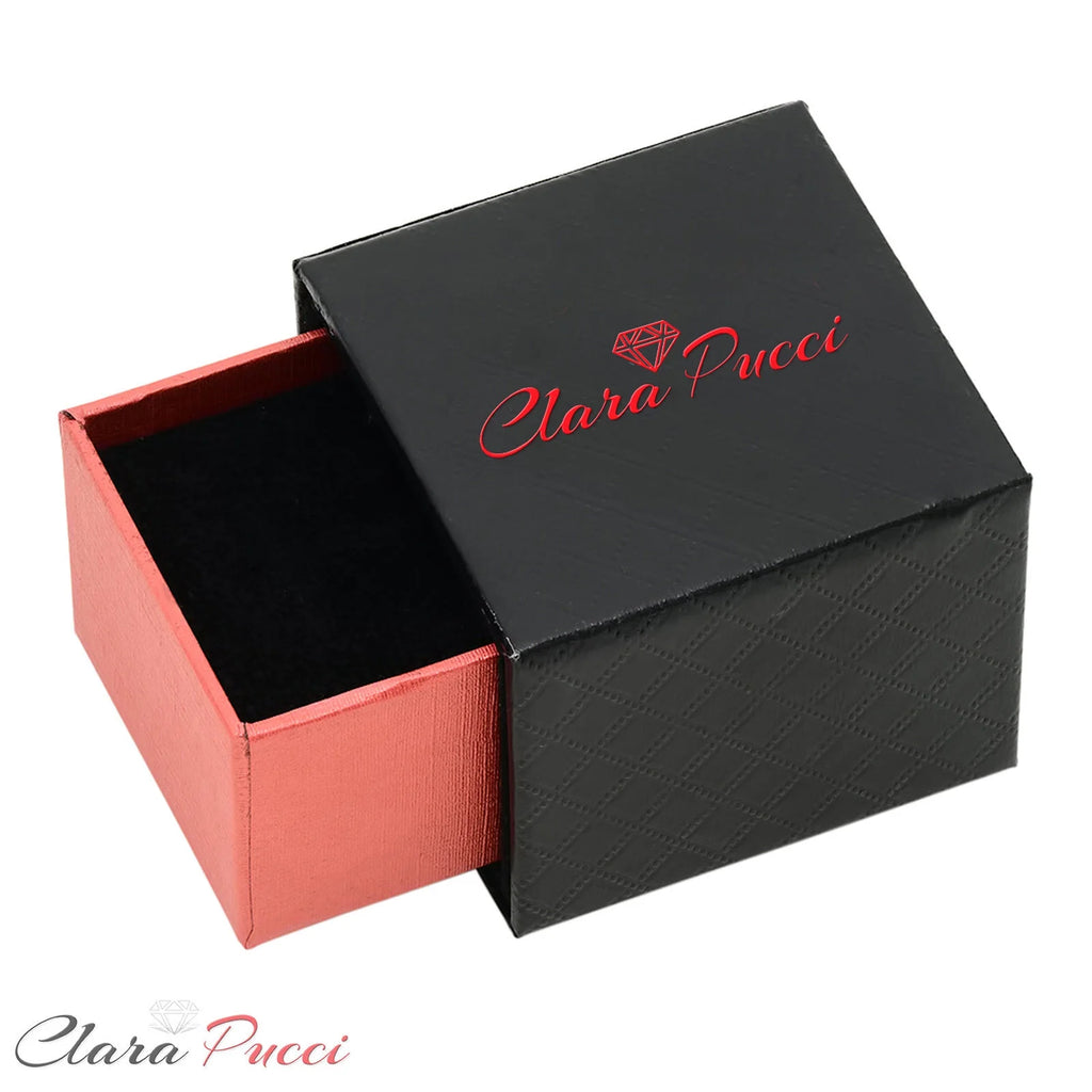 4 ct Princess Cut Solitaire Studs VVS1 Blue Simulated Diamond Solid 18K Pink Rose Gold Earrings Screw back L15356