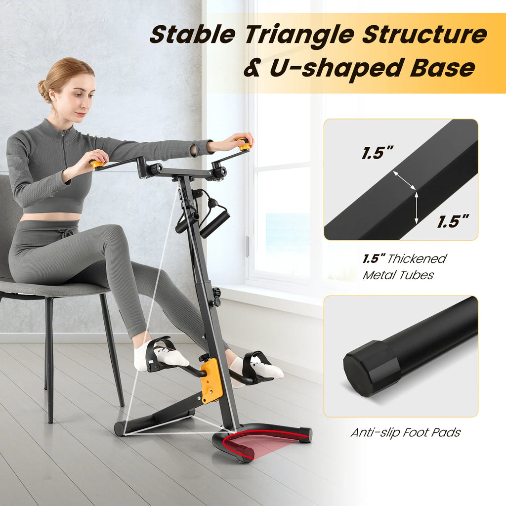 Folding Pedal Exercise Bike with Adjustable Resistance A9147