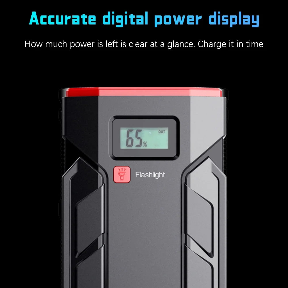 600A Portable Car Battery Jump Starter with Smart Jumper Cables H181144