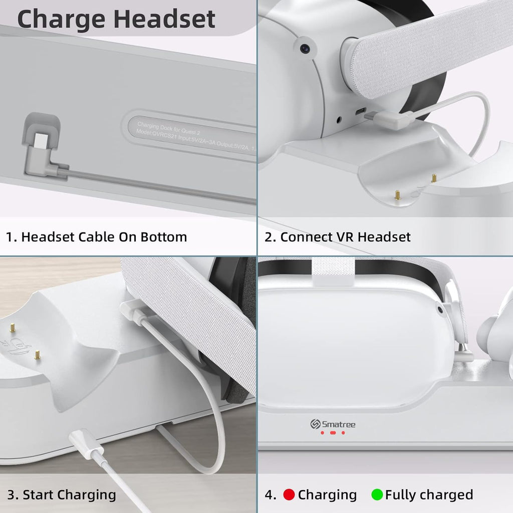 Oculus Quest 2 Charging Dock with 2 Rechargeable Controller Batteries I89660