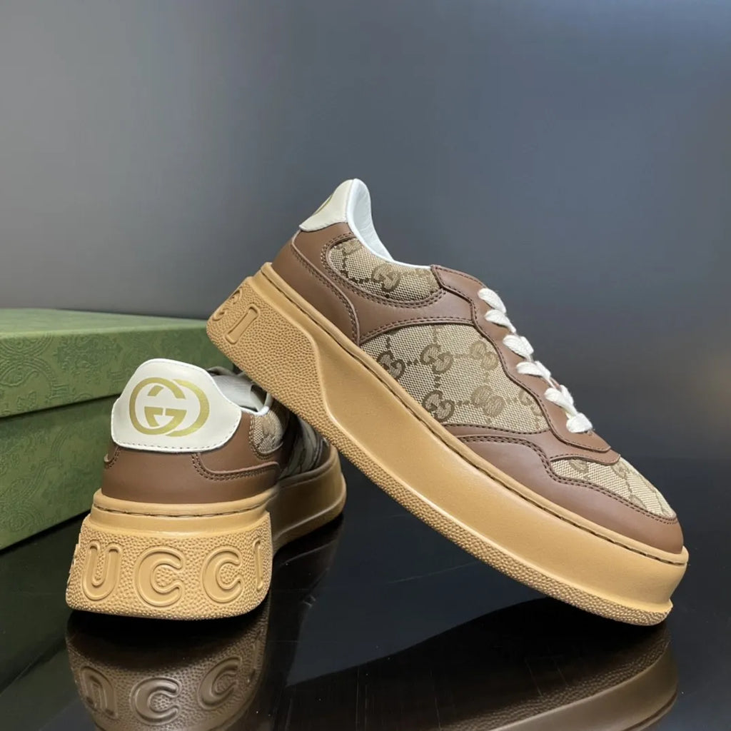 Brown And Beige Women's Sneaker Z155