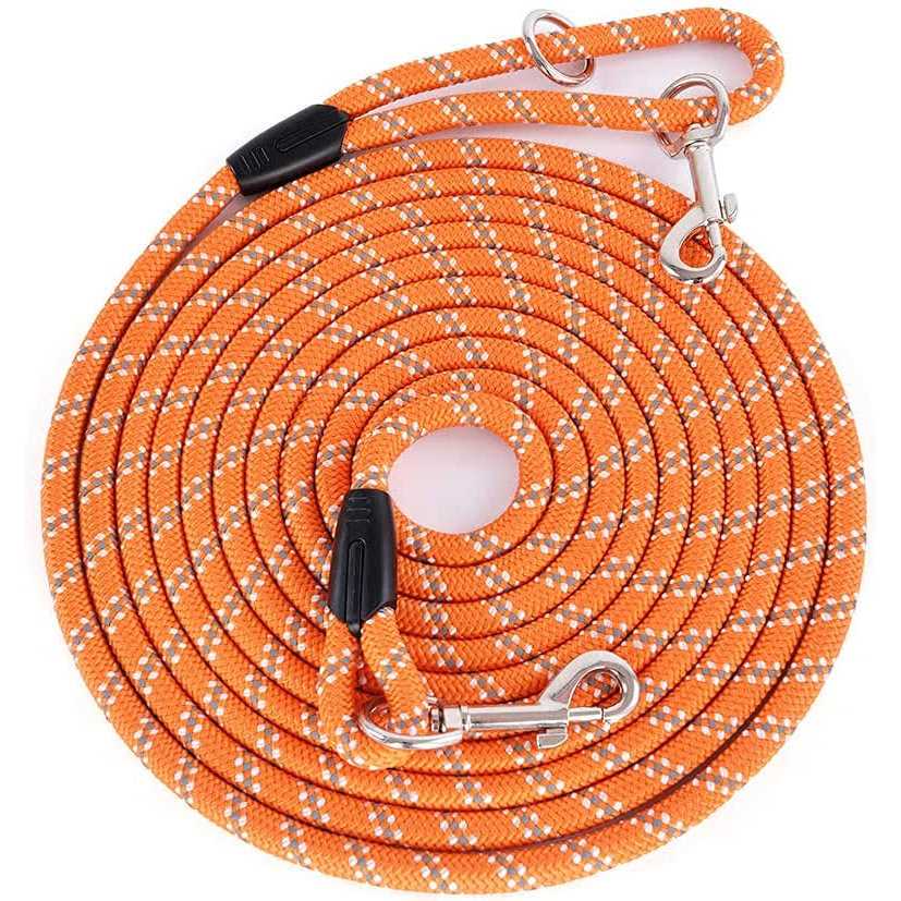 Long Dog Leash Reflective Threads Check Cord N408062