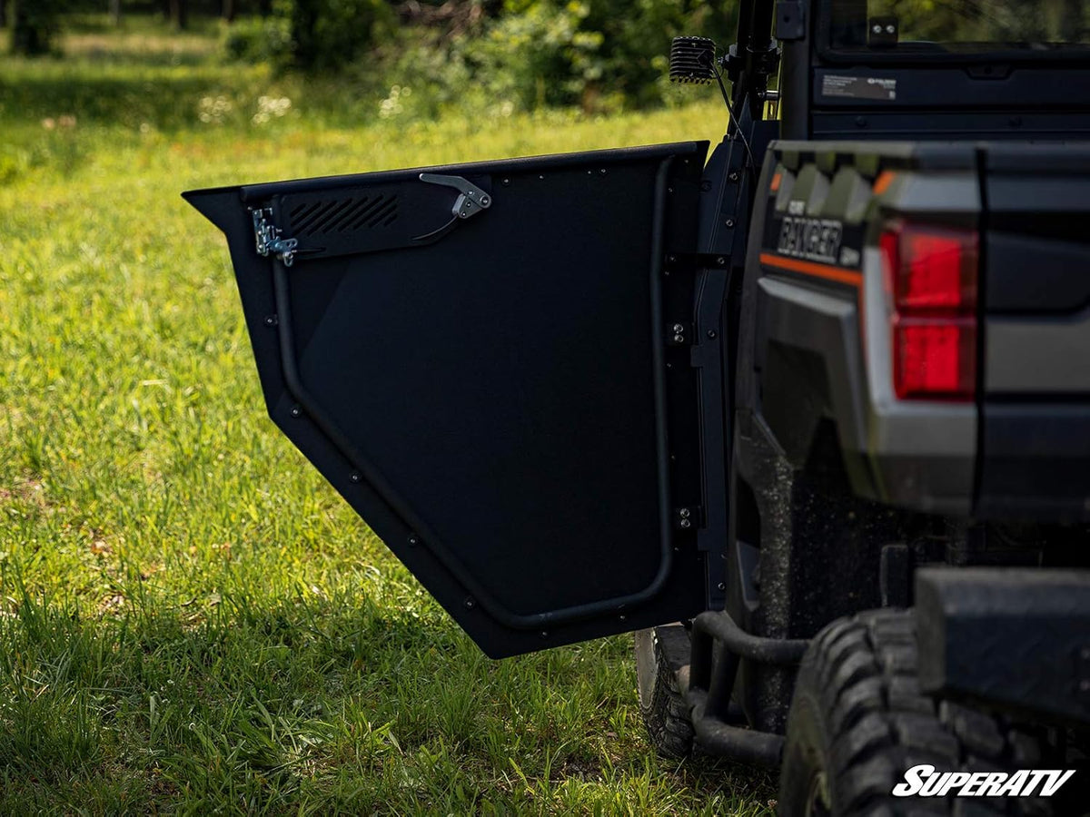 Aluminum Doors for Polaris Ranger XP 1000, Powder Coated Black, Pre-Assembled Q225448