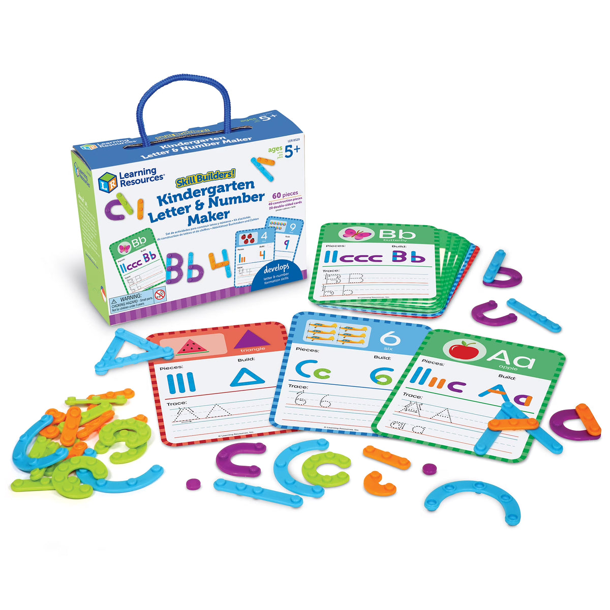 Kindergarten Letter & Number Maker - 60 Pieces Math Games R5268