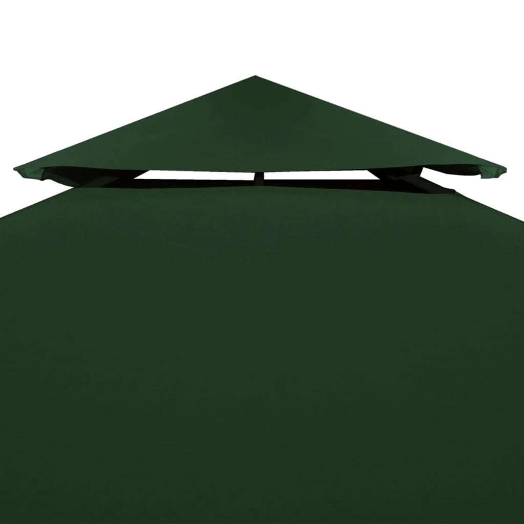 10'x10' Gazebo Replacement Canopy Top Cover with 2-Tier & 8 Grommet Green F707