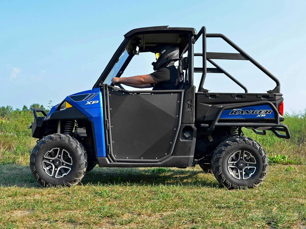Aluminum Doors for Polaris Ranger XP 1000, Powder Coated Black, Pre-Assembled Q225448