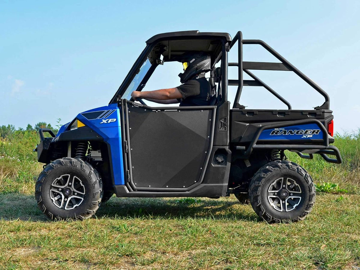 Aluminum Doors for Polaris Ranger XP 1000, Powder Coated Black, Pre-Assembled Q225448
