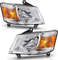 Chrome Housing Amber Reflector Clear Lens Headlight Assembly J256576