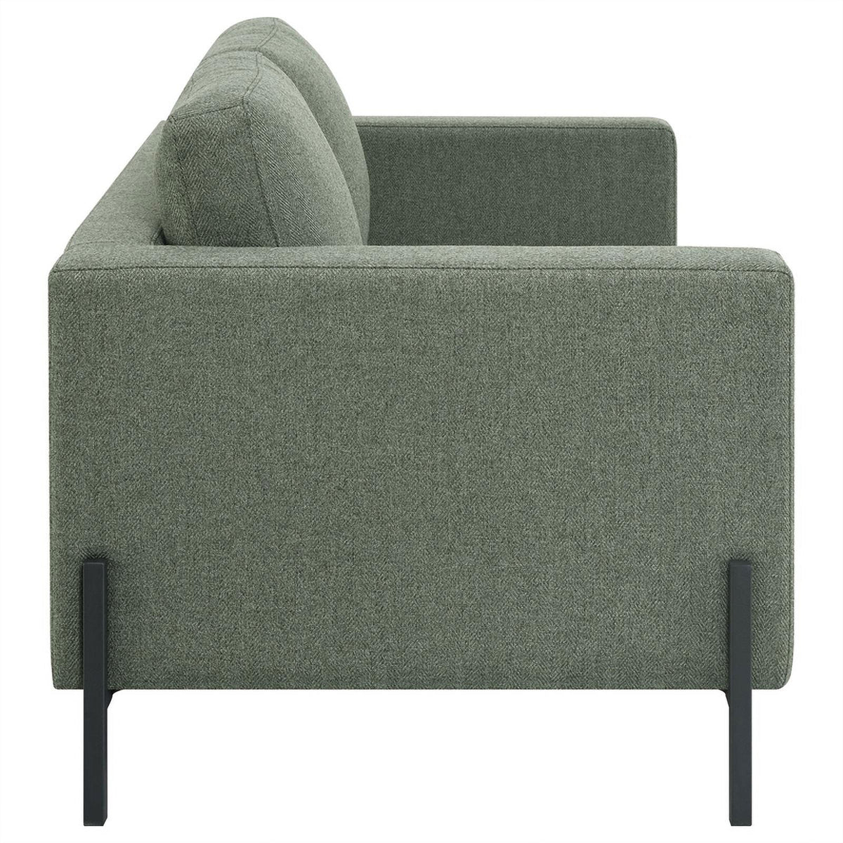 Sage Upholstered Fabric Loveseat with Track Arms I5663