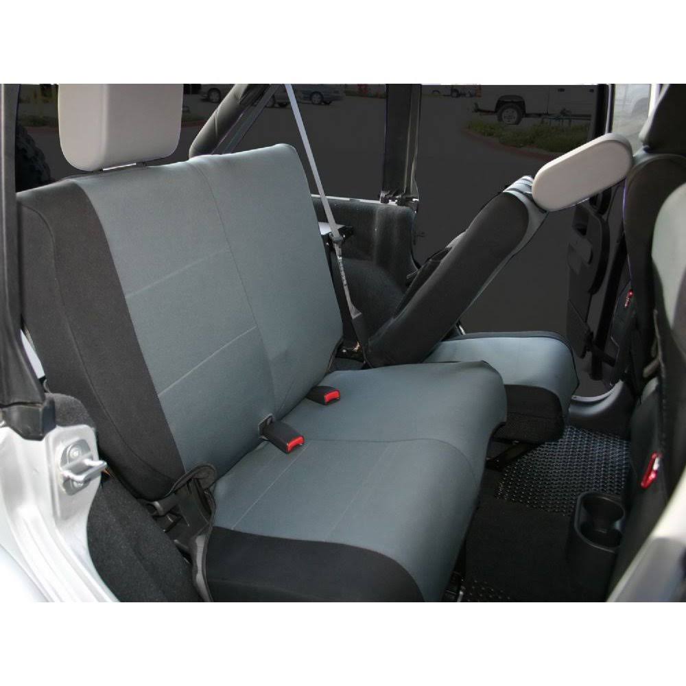 Black/Gray Polycanvas Seat Cover for Jeep Wrangler W7116